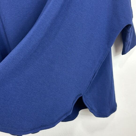 Zuda Cotton Blend 3/4 Dolman Sleeve Pullover Sweater In Dark Blue Size S - Picture 5 of 10